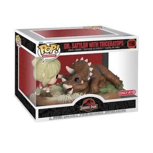 Funko Pop Dr. Sattler with Triceratops Jurassic Park 1198 Target Exclusive NIB